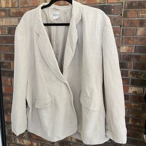 Tan Linen Blazer